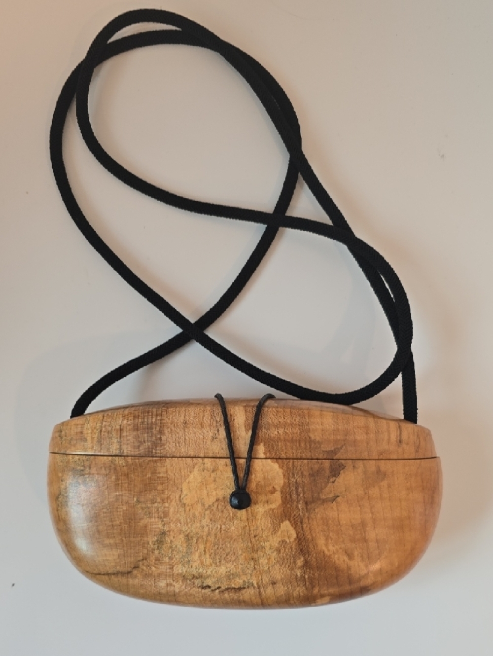 Issey Miyake Brown Wooden Crossbody Bag-Signed 1980s